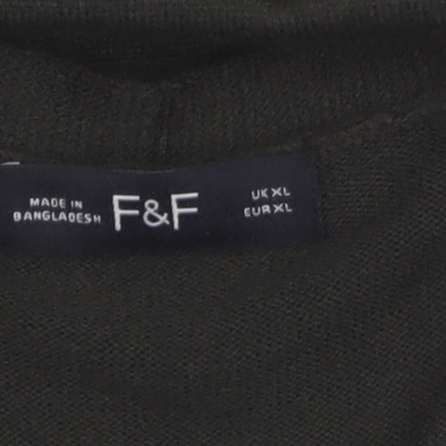 F&F Women’s Black Longline Open Knit Cardigan XL