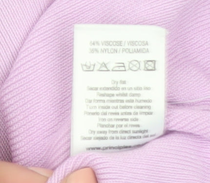 Principles Women Pink Beaded V-Neck Sleeveless Knit Tank Top Size 16
