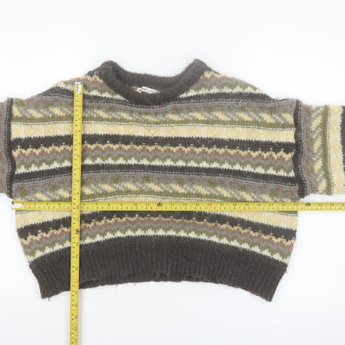 Pull & Bear Womens Multicoloured Fair Isle Knit Jumper Size 8