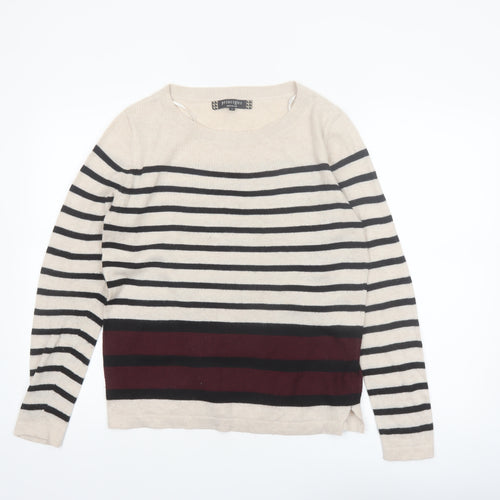 Principles by Ben de Lisi Women’s Beige Striped Pullover Jumper Size 14