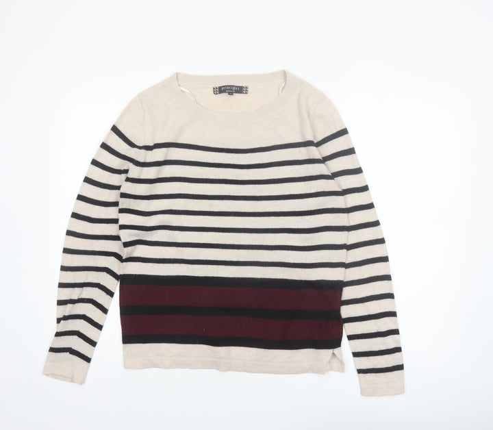 Principles by Ben de Lisi Women’s Beige Striped Pullover Jumper Size 14