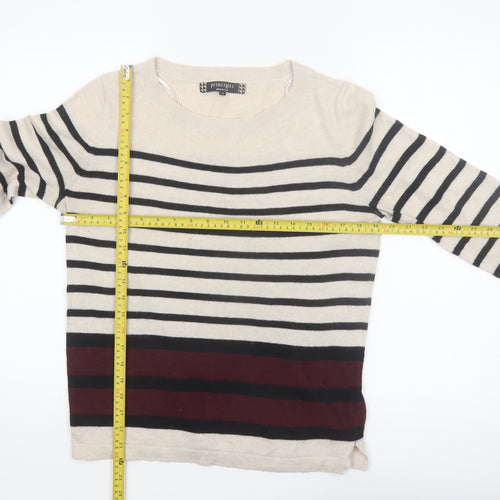 Principles by Ben de Lisi Women’s Beige Striped Pullover Jumper Size 14