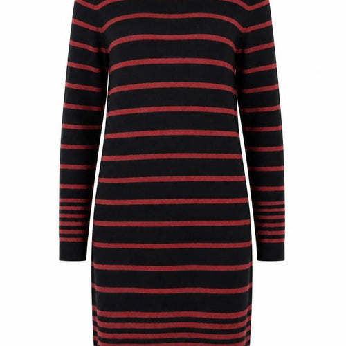 Marks and Spencer Women Black Striped Jumper Dress Size 10