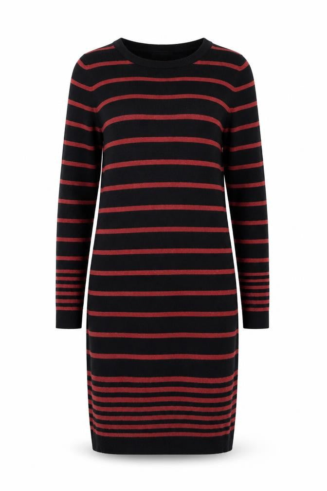 Marks and Spencer Women Black Striped Jumper Dress Size 10