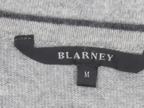 Blarney Womens Grey V-Neck Long Sleeve Button Cardigan M