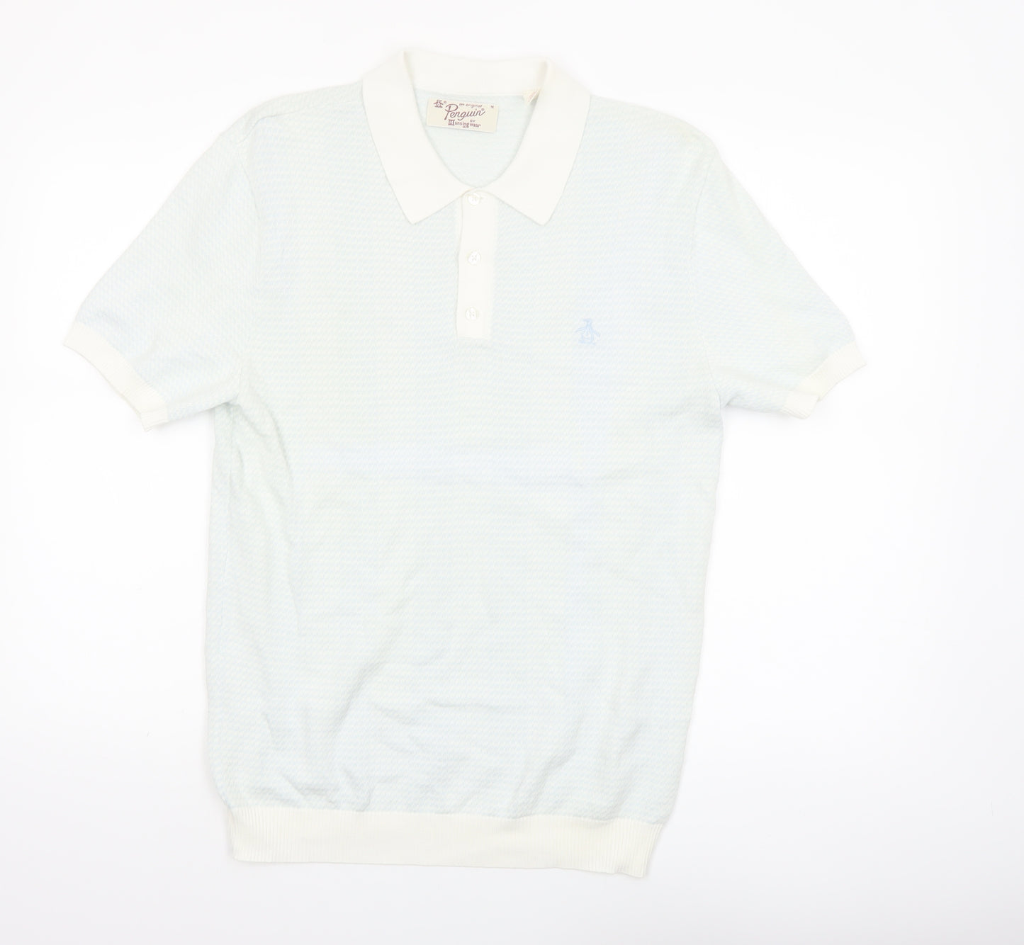 Original Penguin Men’s White Cotton Polo Shirt M Regular Fit