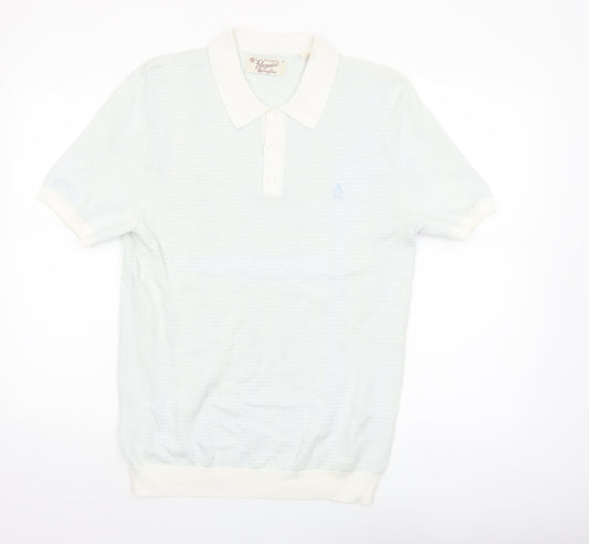 Original Penguin Men’s White Cotton Polo Shirt M Regular Fit