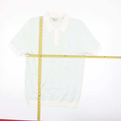 Original Penguin Men’s White Cotton Polo Shirt M Regular Fit