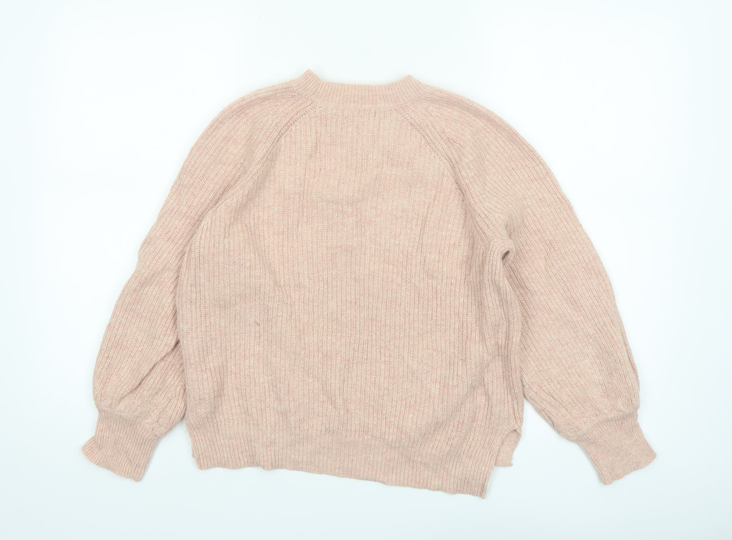 Marks and Spencer Womens Pink Alpaca Blend Crew Neck Jumper Size Small