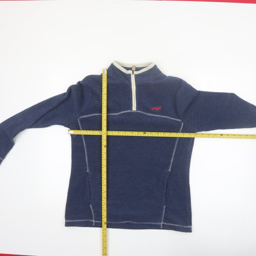 Weird Fish Women's Blue Half Zip Fleece Sweatshirt Size 12