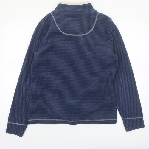 Weird Fish Women's Blue Half Zip Fleece Sweatshirt Size 12