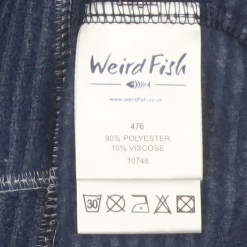 Weird Fish Women's Blue Half Zip Fleece Sweatshirt Size 12