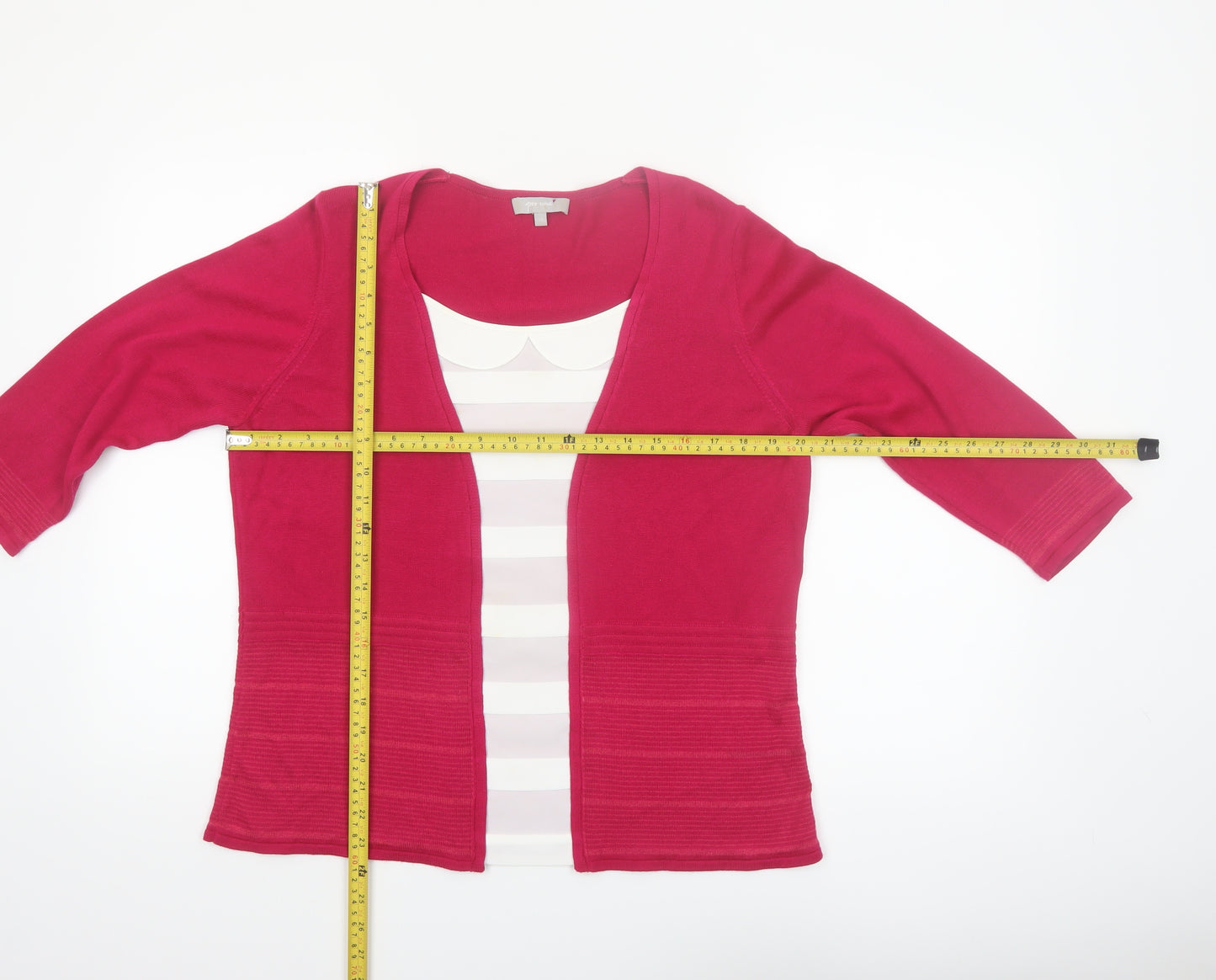 Marks & Spencer Per Una Women’s Pink Size 16 Open Knit Cardigan