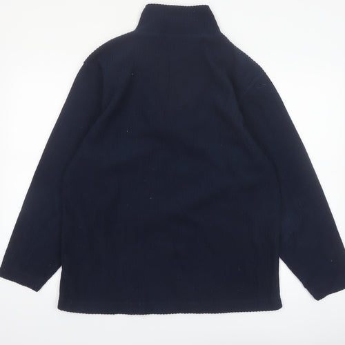 Oak Valley Men's Blue Half Zip Fleece Jumper Size M