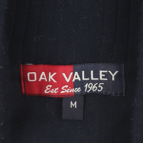 Oak Valley Men's Blue Half Zip Fleece Jumper Size M