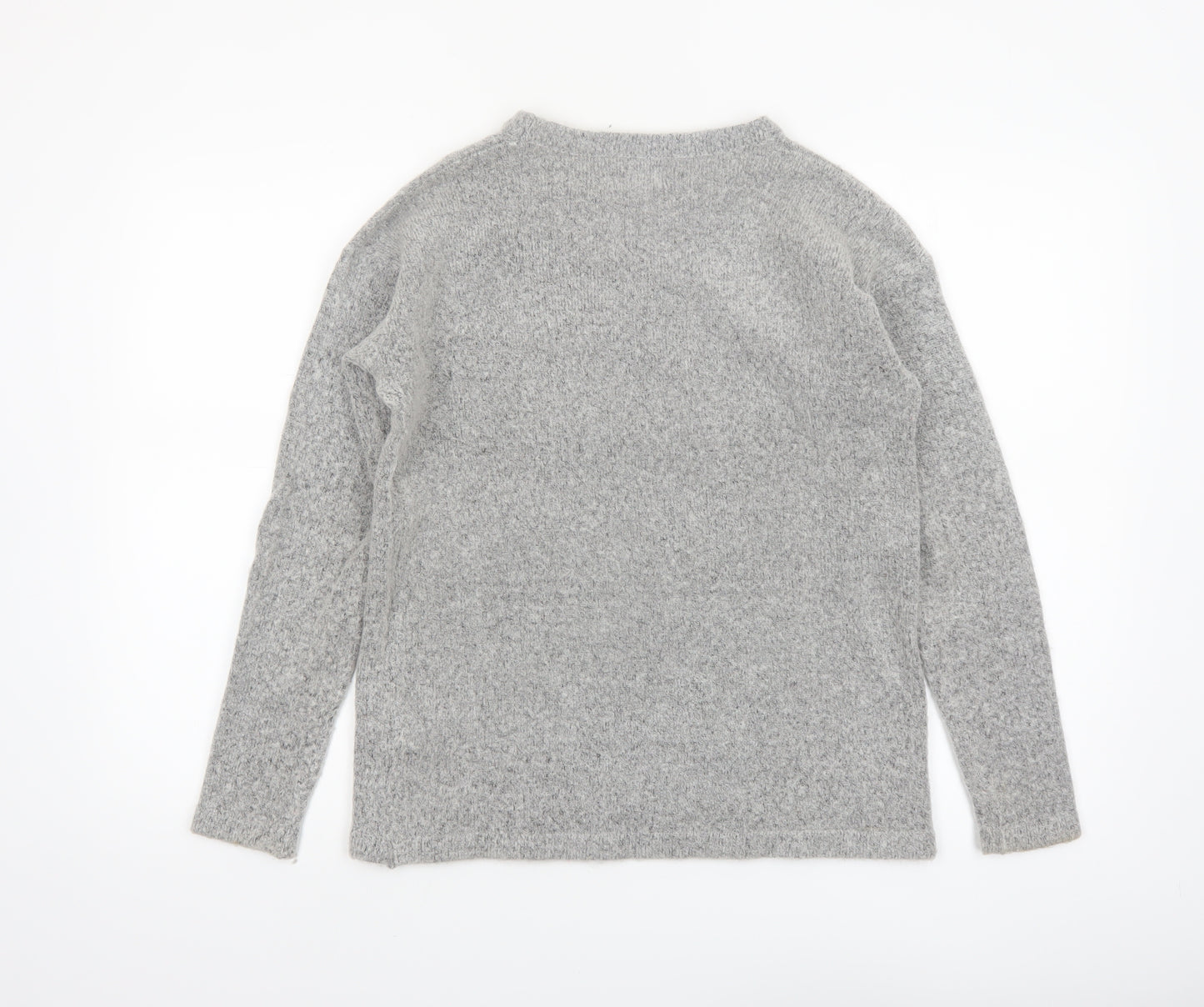 Reserved YFL Womens Grey Sequin Reindeer Christmas Jumper Size M