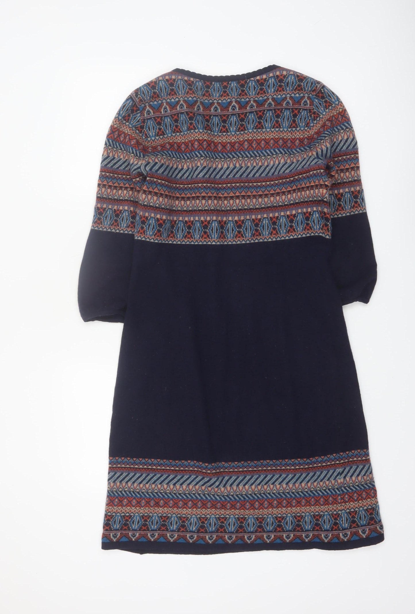 Monsoon Women's Multicoloured Wool Knit Jumper Dress M