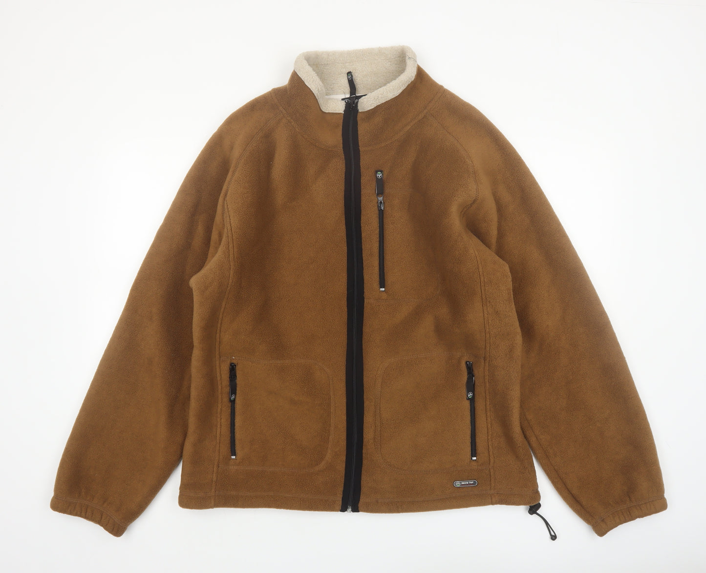 Snow Top Men's Brown Fleece Full Zip Jacket Size M Outdoor Casual