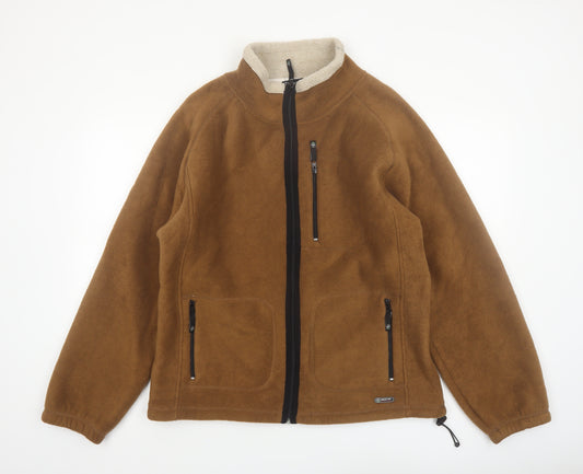 Snow Top Men's Brown Fleece Full Zip Jacket Size M Outdoor Casual