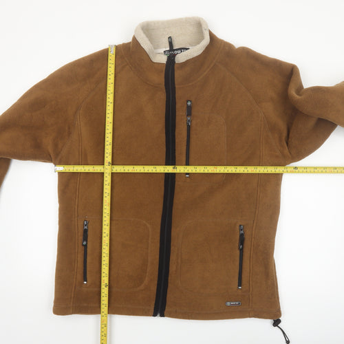 Snow Top Men's Brown Fleece Full Zip Jacket Size M Outdoor Casual