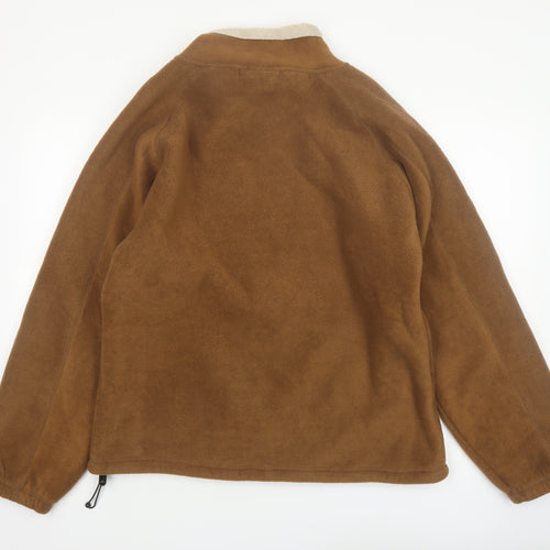 Snow Top Men's Brown Fleece Full Zip Jacket Size M Outdoor Casual