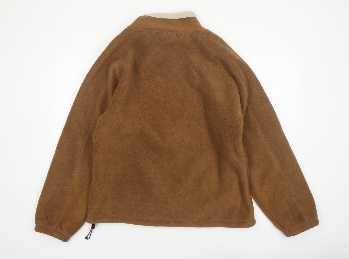 Snow Top Men's Brown Fleece Full Zip Jacket Size M Outdoor Casual