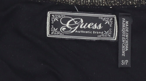 Guess Women's Black Metallic Stripe Bodycon Party Dress Size S