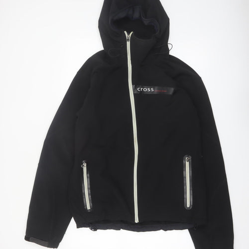 Cross Men's Black XL Soft Shell Hooded Jacket