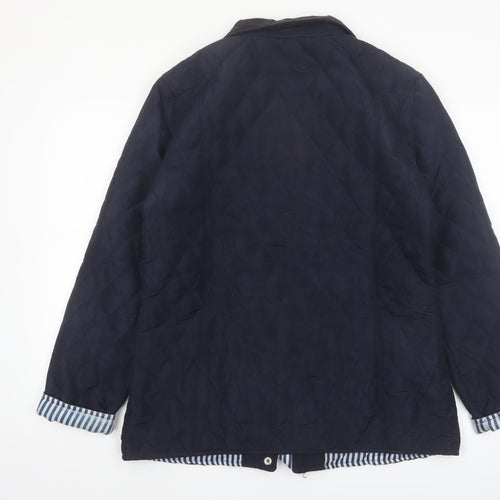 Urban Diva Women's Blue Quilted Mid-Length Jacket XL