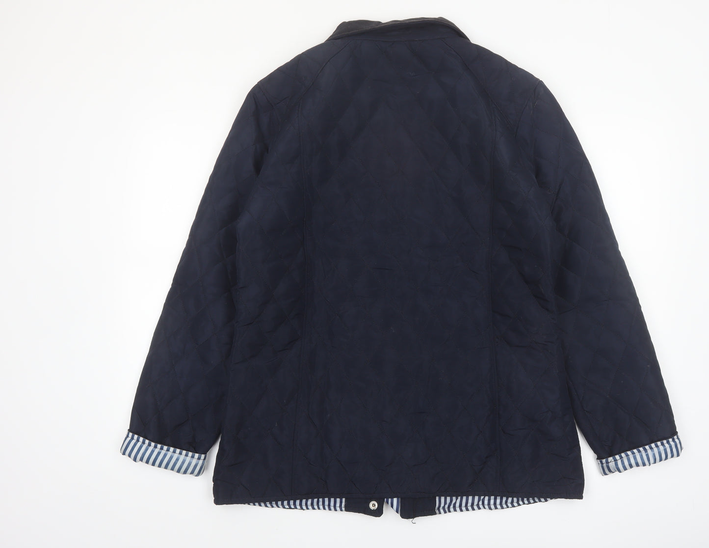 Urban Diva Women's Blue Quilted Mid-Length Jacket XL