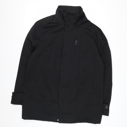 Marks and Spencer Men's Black Waterproof Mid-Length Coat Size M