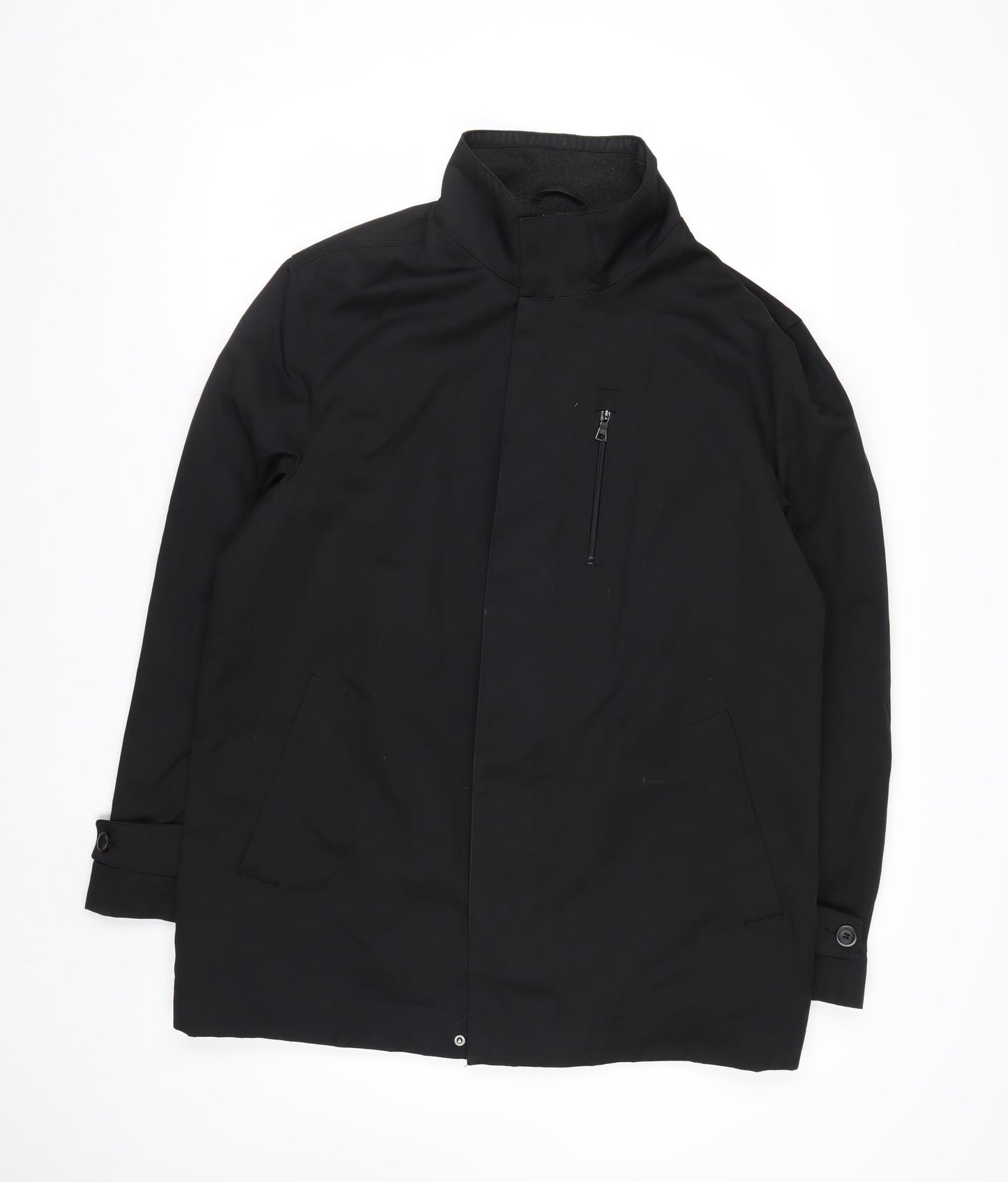 Marks and Spencer Men's Black Waterproof Mid-Length Coat Size M