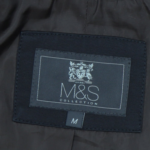 Marks and Spencer Men's Black Waterproof Mid-Length Coat Size M