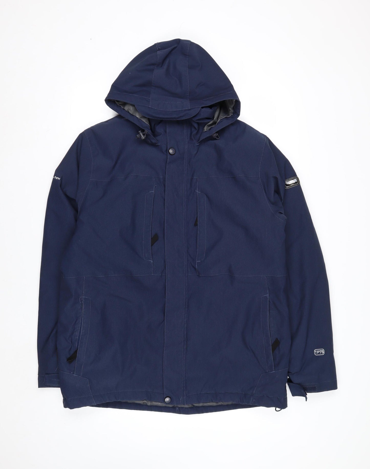 Trespass Mens Blue Waterproof Hooded Parka Jacket L