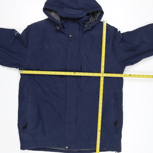 Trespass Mens Blue Waterproof Hooded Parka Jacket L