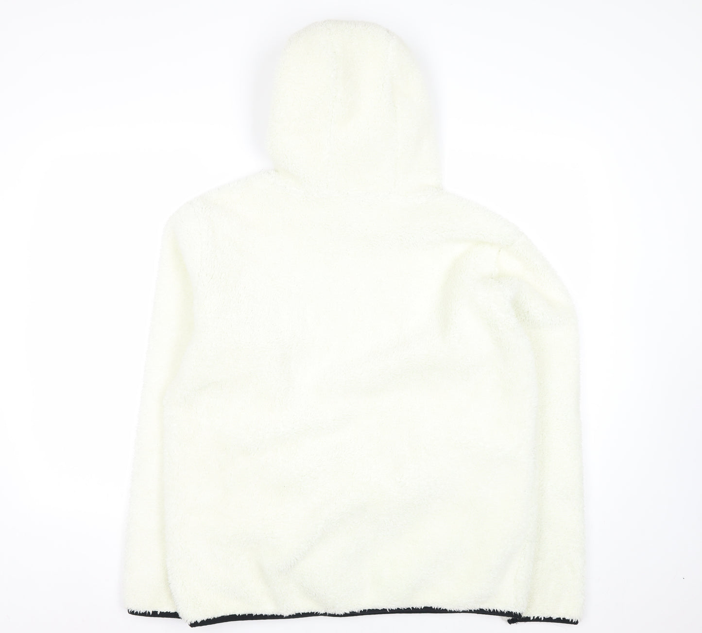 Champion Women’s Ivory Hooded Pullover Sweatshirt Size L Fleece Lined