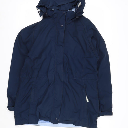 Regatta Women Blue Waterproof Hooded Parka Jacket UK 12