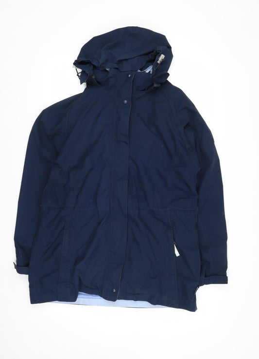 Regatta Women Blue Waterproof Hooded Parka Jacket UK 12