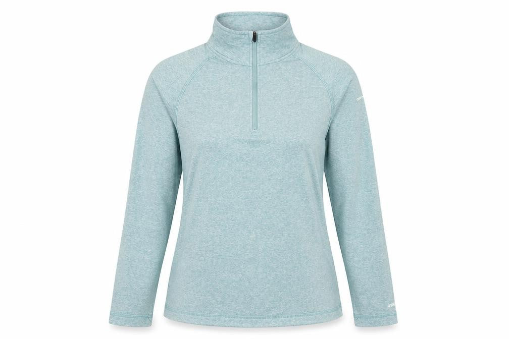Front view of Trespass Women’s Blue 1/2 Zip Pullover Sweatshirt UK 8 XS
