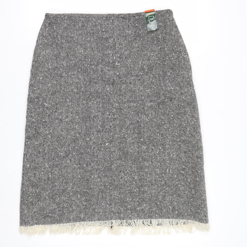 St. Bernard Women’s Grey Tweed Wool Blend Pencil Skirt Size 14