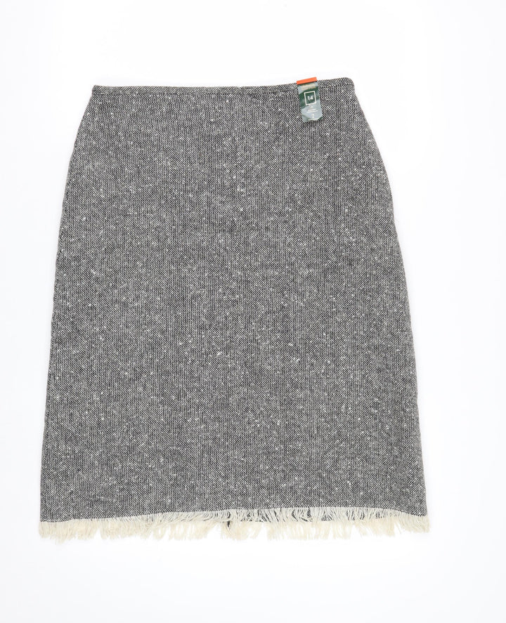 St. Bernard Women’s Grey Tweed Wool Blend Pencil Skirt Size 14