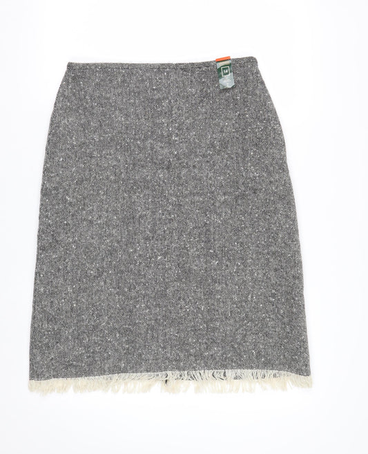 St. Bernard Women’s Grey Tweed Wool Blend Pencil Skirt Size 14