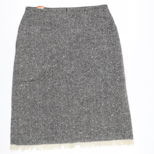 St. Bernard Women’s Grey Tweed Wool Blend Pencil Skirt Size 14