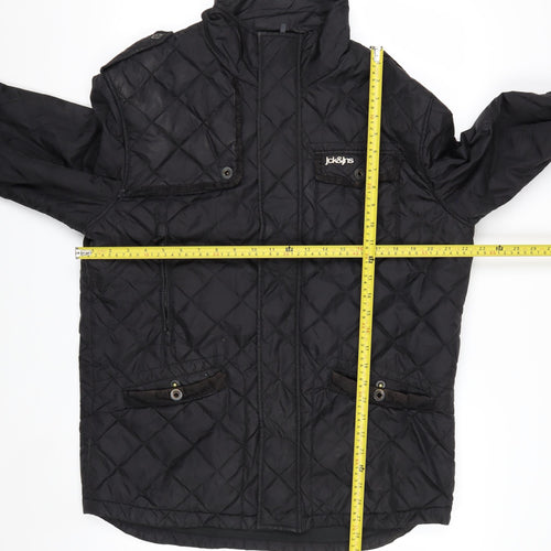 Jack & Jones Men's Black Quilted Jacket XL Regular Fit Nylon
