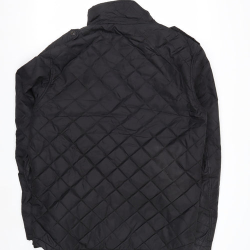 Jack & Jones Men's Black Quilted Jacket XL Regular Fit Nylon