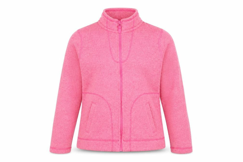 Front view of Weird Fish Women’s Pink Full Zip Fleece, size UK 10