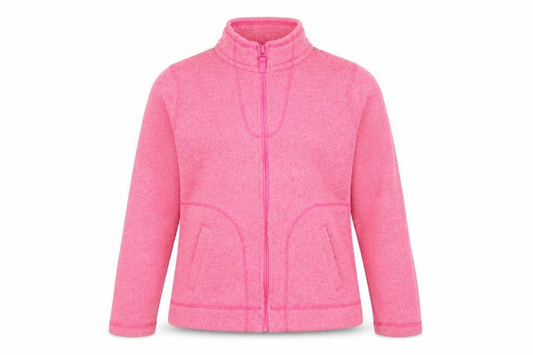 Front view of Weird Fish Women’s Pink Full Zip Fleece, size UK 10