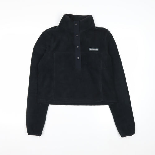 Columbia Women XS Black 1/4 Snap Fleece Pullover Sweatshirt