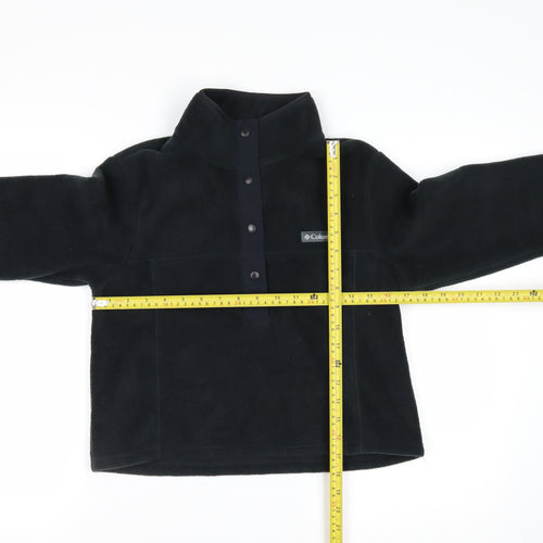 Columbia Women XS Black 1/4 Snap Fleece Pullover Sweatshirt