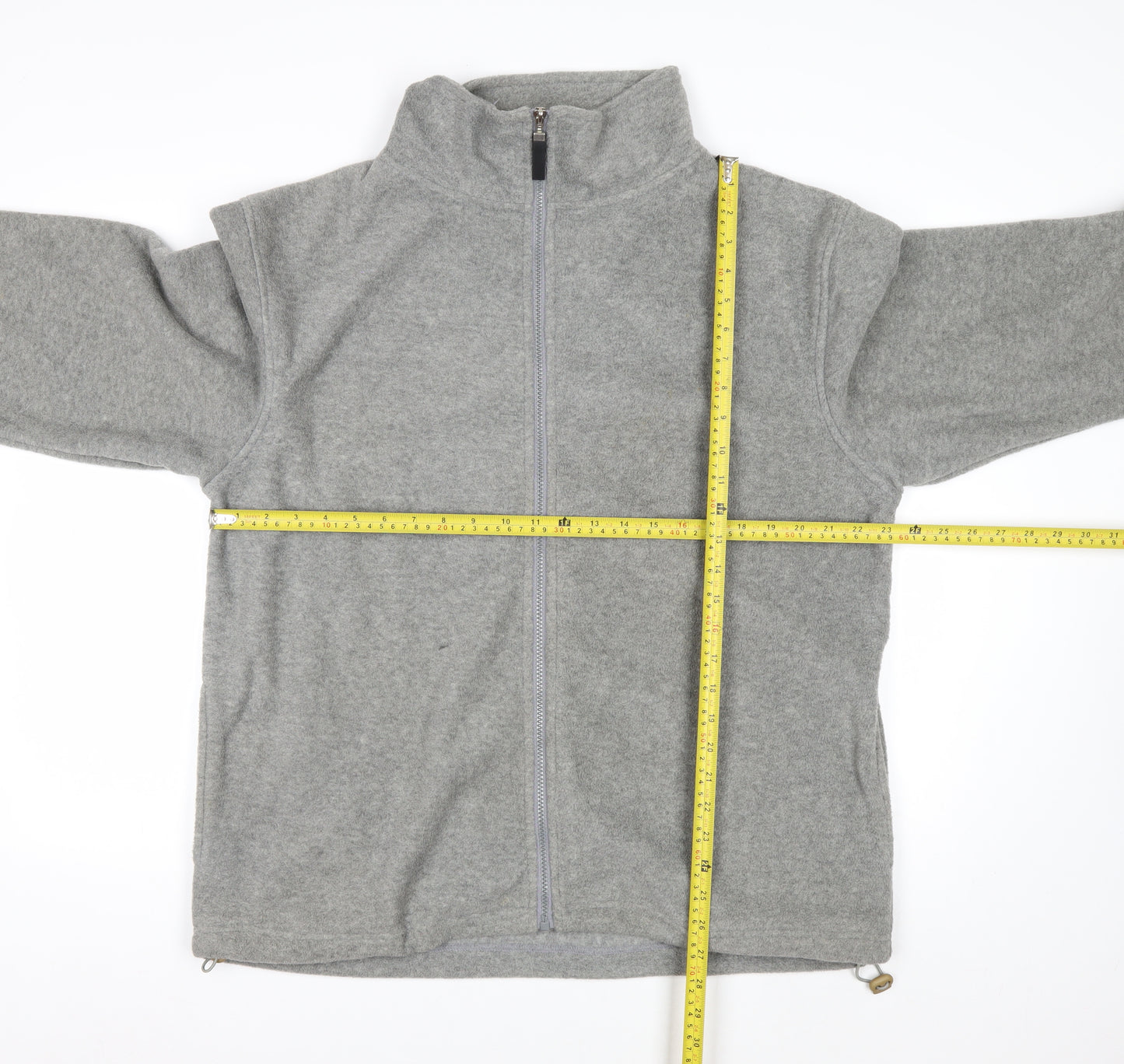 Ice Age Men's Grey Full Zip Fleece Sweatshirt Size L